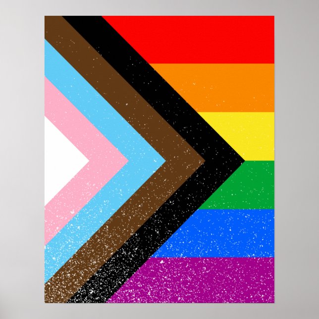 Poster Fierté de progrès LGBTQ+ (Devant)
