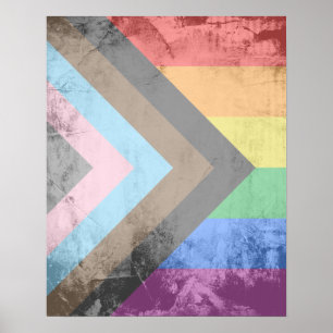 Poster Fierté de progrès LGBTQ+