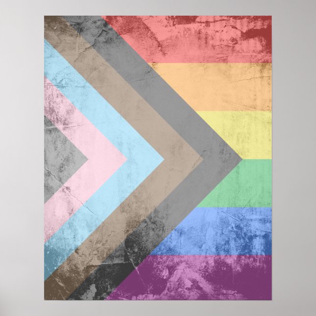 Poster Fierté de progrès LGBTQ+ (Devant)
