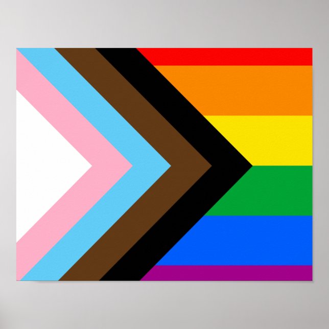 Poster Fierté de progrès LGBTQ+ (Devant)