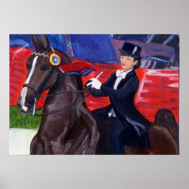 Poster Fierté Et Joie American Saddlebred Horse Portrait (Devant)