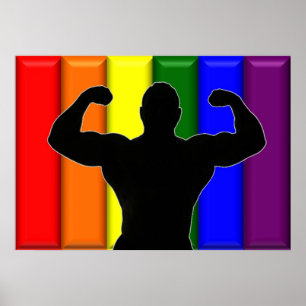 Poster Fierté gaie de muscle