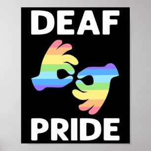 Poster Fierté. Langue des signes de la main de sensibilis