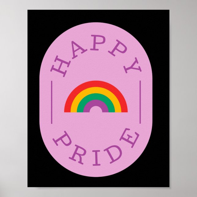 Poster Fierté LGBT. Bonne fierté. Amour gay. (Devant)