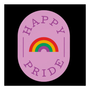 Poster Fierté LGBT. Bonne fierté. Amour gay.    