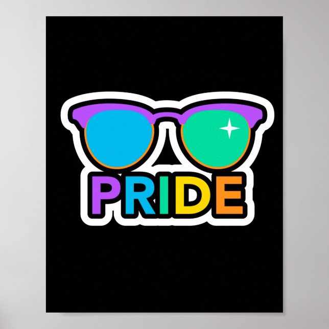 Poster Fierté. LGBT+Pride. Arc en ciel. (Devant)