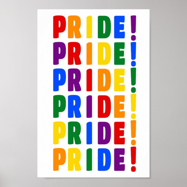 Poster Fierté LGBT Rainbow Colors (Devant)