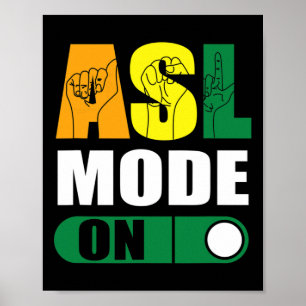 Poster Fierté Mode Asl Sur Fier Langue Signale À La Main