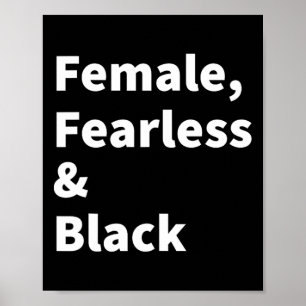 Poster Fierté noire pour femmes féminines intrépides et n