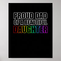 Fierté Papa LGBT Lesbian Fille Rainbow Ally