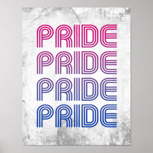 Poster Fierté Rétro Bisexuelle