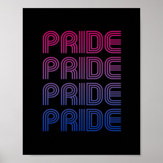 Poster Fierté Rétro Bisexuelle (Devant)
