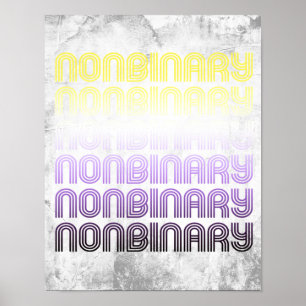 Poster Fierté Rétro Non Binaire