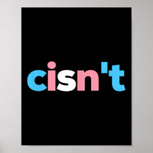 Poster Fierté transgenre Cisnt - Drapeau trans LGBTQ - Dr