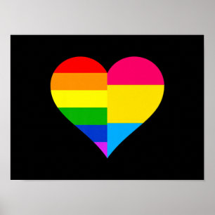 Poster Fierté transsexuelle Couple gay lesbien de coeur L