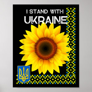 Poster Fierté ukrainienne Je suis avec l'Ukraine Tourneso
