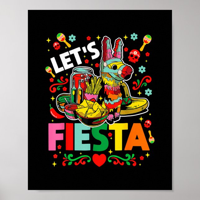 Poster Fiesta Cinco De Mayo Camisa Mexicana Hombre (Devant)