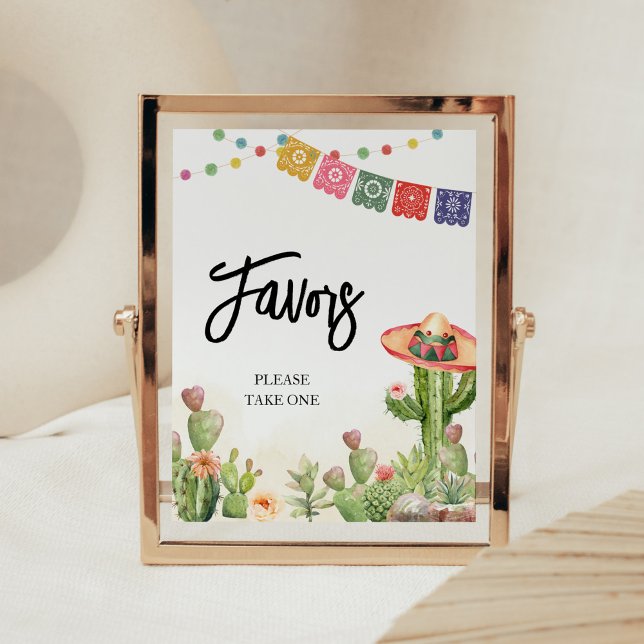 Poster Fiesta Taco 'Bout Baby shower Faveurs (Cinco De Mayo Taco Bout Baby Shower Favors Sign)