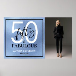 Poster Fifty and Fabulous Photo 50th Birthday Party