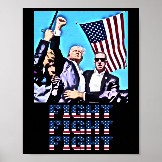 Poster Fight Fight Rally Fist Pump (Devant)