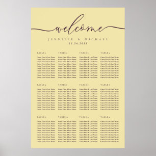 Poster Figue de minuit et champagne Accueil Mariage Place