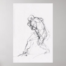 Figure Abstraite dans l'esquisse de mouvement -