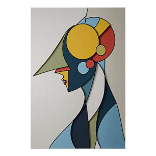 Poster Figure Abstraite dynamique