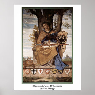 Poster Figure Allégorique De L'Allemagne Par Veit Philipp