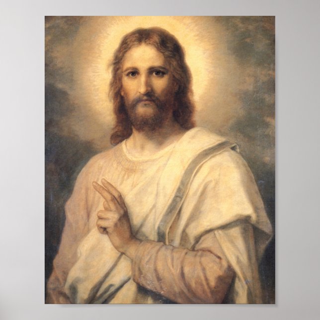 Poster Figure de Jésus Christ By Heinrich Hofmann (Devant)