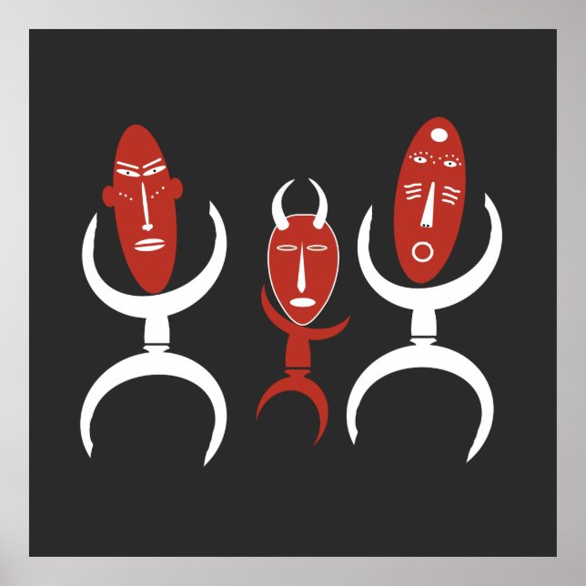 Poster figure de la danse abstraite africaine (Devant)