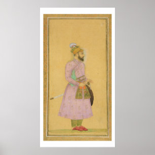 Poster Figure debout d'un prince moghol, du Petit