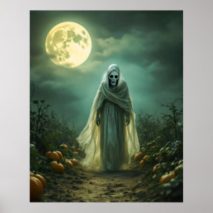 Poster Figure Fantomatique au Clair de Lune