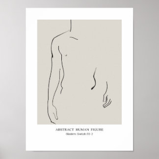 Poster Figure humaine Abstraite