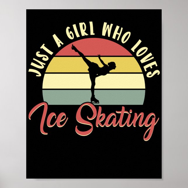 Poster Figure Skater Juste Une Fille Qui Aime Le Patinage (Devant)