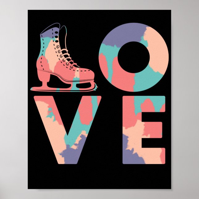 Poster Figure Skater Love Patinage sur glace (Devant)