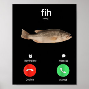 Poster Fih Appel Me Rappel Message Refuser Accepter Télép