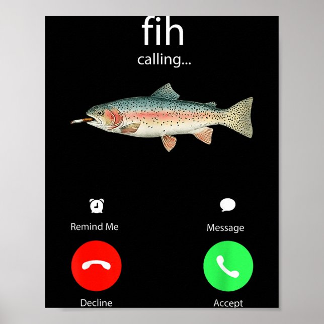Poster Fih Appel Me Rappel Message Refuser Accepter Télép (Devant)
