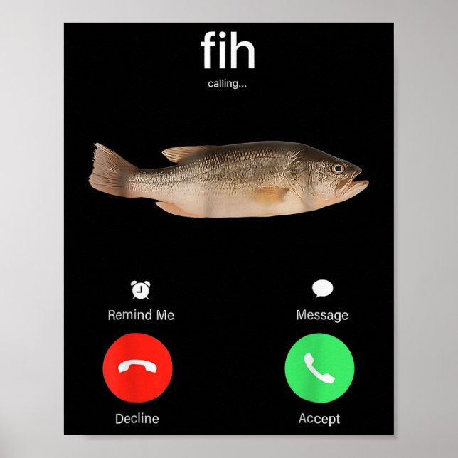 Poster Fih Appel Me Rappel Message Refuser Accepter Télép (Devant)