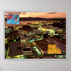 Poster Fiji -  Suva at Night -