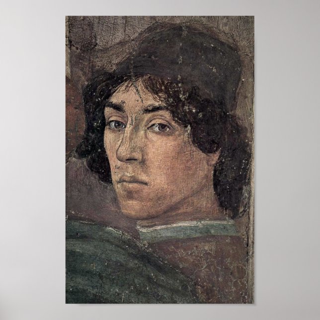 Poster Filippino Lippi - Autoportrait de l'artiste (Devant)