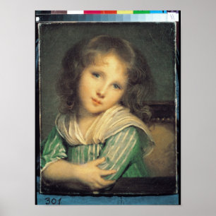 Poster Fille à la fenêtre