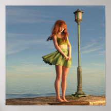 Fille À La Peinture Post-Lampe