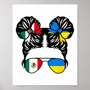 Poster Fille à moitié mexicaine à moitié ukrainienne Mexi