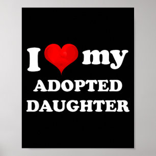 Poster Fille adoptive aimée - Famille parent adoptif