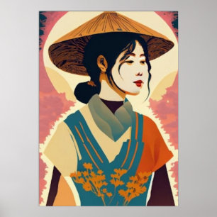 Poster Fille asiatique