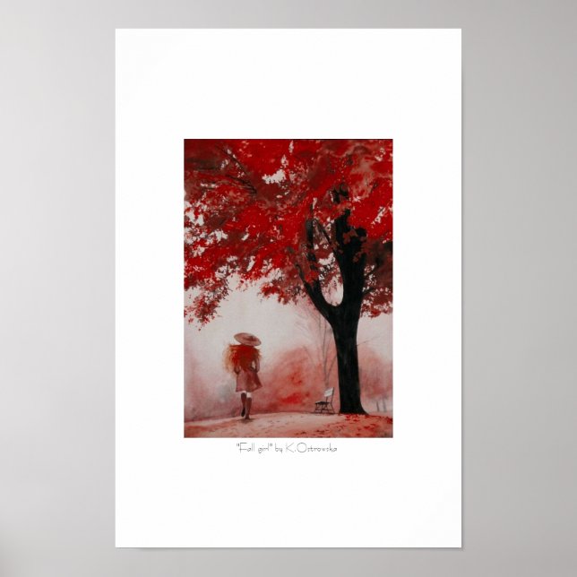 Poster fille automne (Devant)