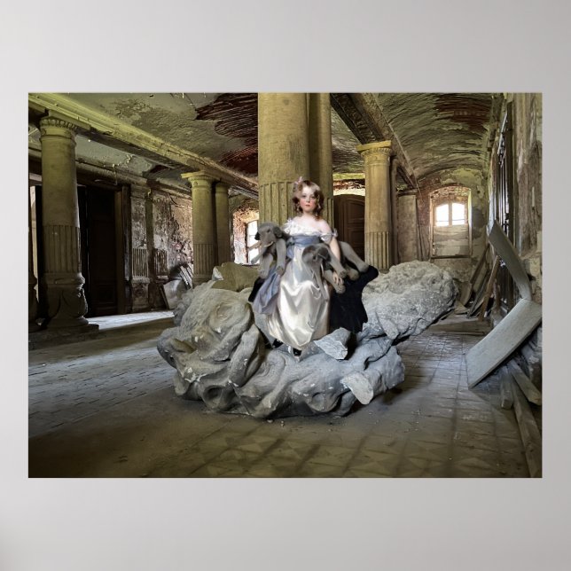 Poster Fille avec jouets (Devant)