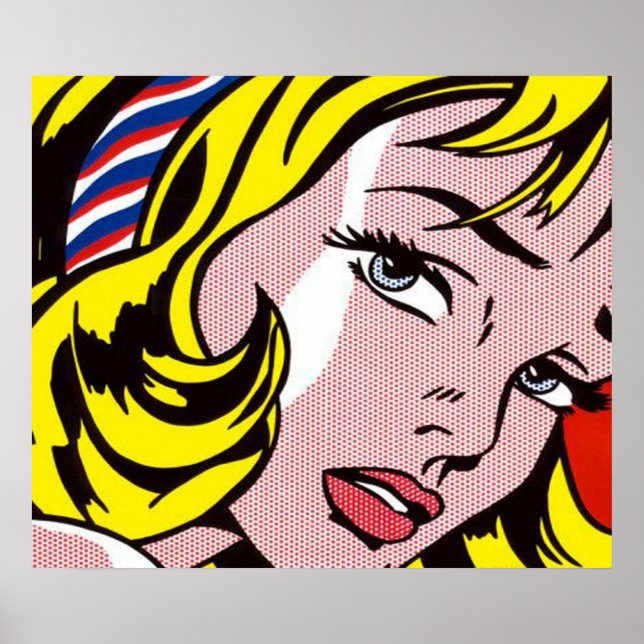 Poster Fille avec le ruba de roy lichtenstein (Devant)