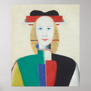 Poster Fille avec un peigne dans les cheveux