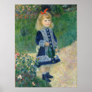 Poster Fille avec une canne d'arrosage par Auguste Renoir